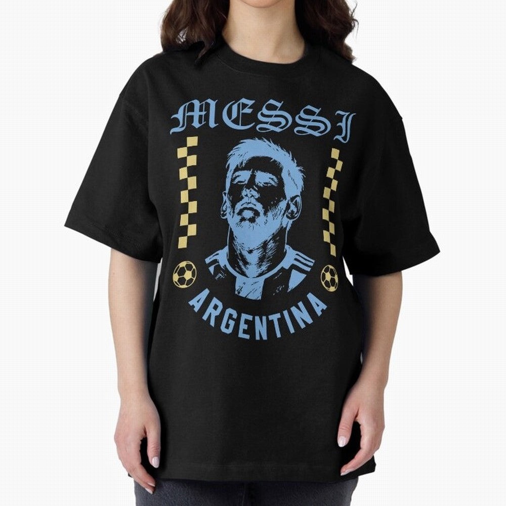 Messi Argentina Vintage Football Design World Cup Fan Art Classic T-Shirt Relive Legendary Nights from FIFA World Cup 2026 USA Canada Mexico Highlighting Messi and Cristiano Ronaldo, Argentina Energy, Vintage Soccer Flavor, Modern Football Stars,