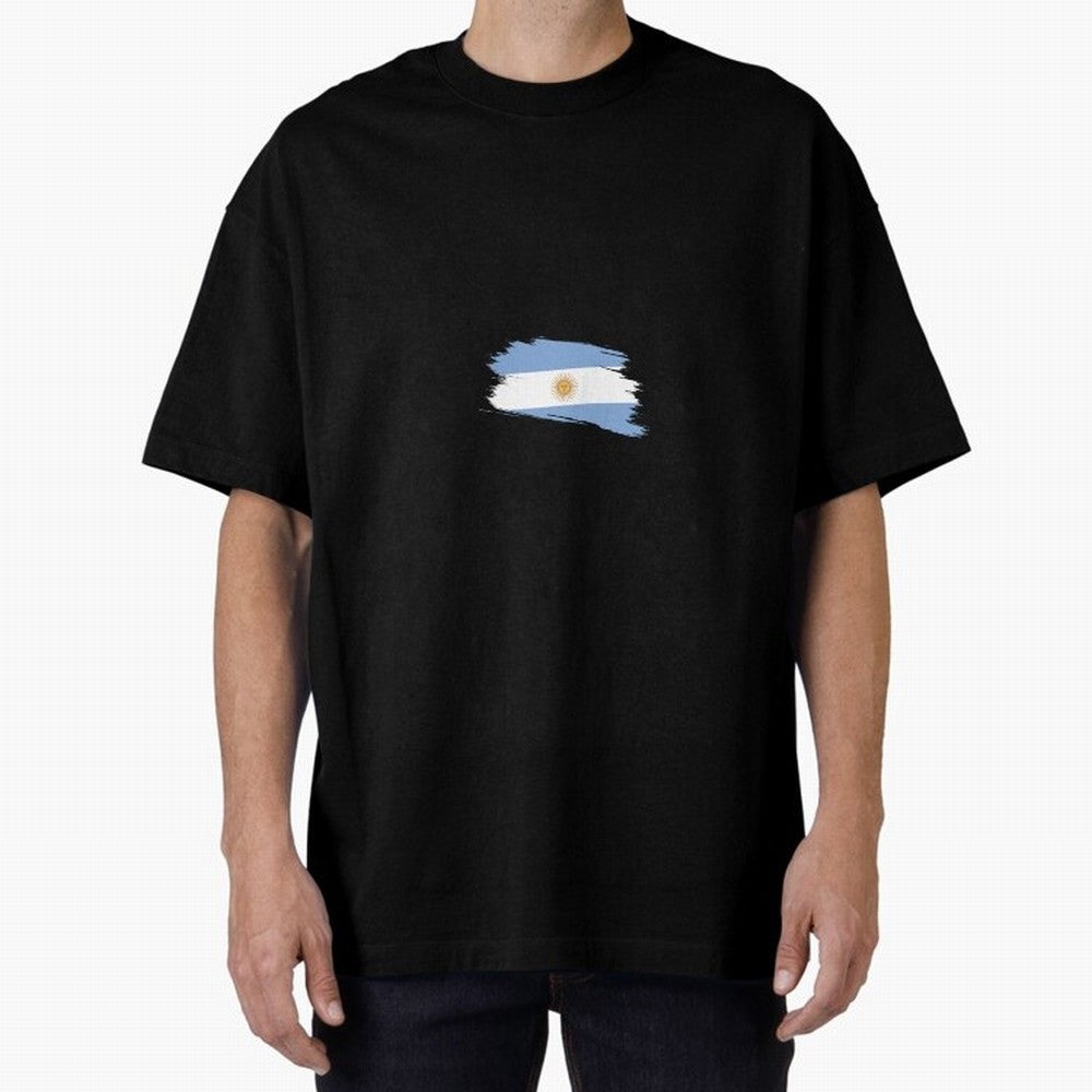 Argentina Oversized T-Shirt Represent FIFA World Cup 2026 Spirit, Highlighting Portugal, Spain and Germany, Neymar, Haaland and Cristiano Ronaldo, Champion Mindset, Group Stage Buzz, Knockout Tension and Passionate Fan Culture; Great for Watch