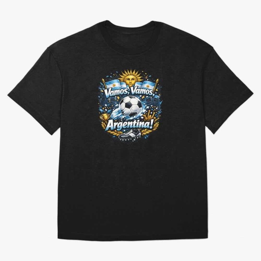 Argentina football 2026 Oversized T-Shirt Upgrade FIFA World Cup 2026 Spirit, Featuring Germany, Haaland and Mbappe, Stadium Chants, National Pride, Trophy Dreams and Unforgettable Football Memories; Great for Watch Parties, Sports Bars, Family