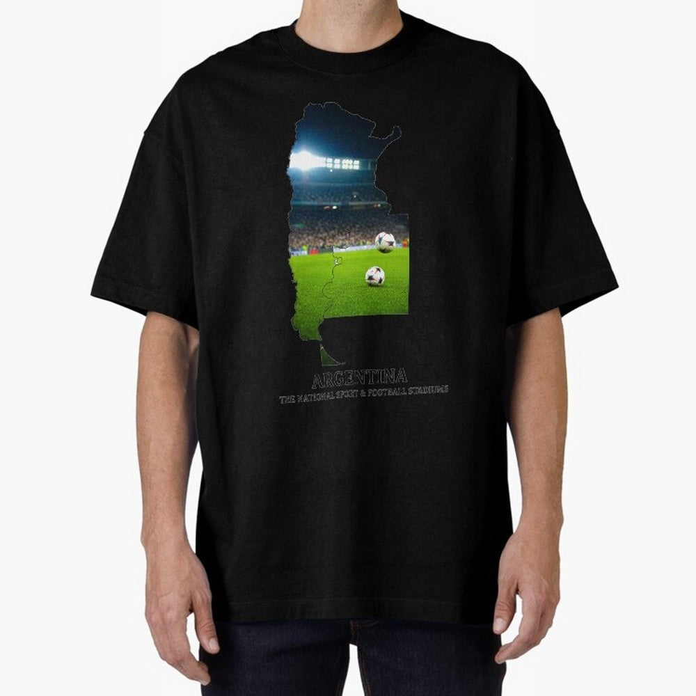 Argentina Map Art - Football Passion & National Stadiums Design Classic T-Shirt Celebrate the Road through the FIFA World Cup 2026 Journey through Cristiano Ronaldo, Haaland and CR7 Highlights, France and Portugal Pride, Retro Football Energy,
