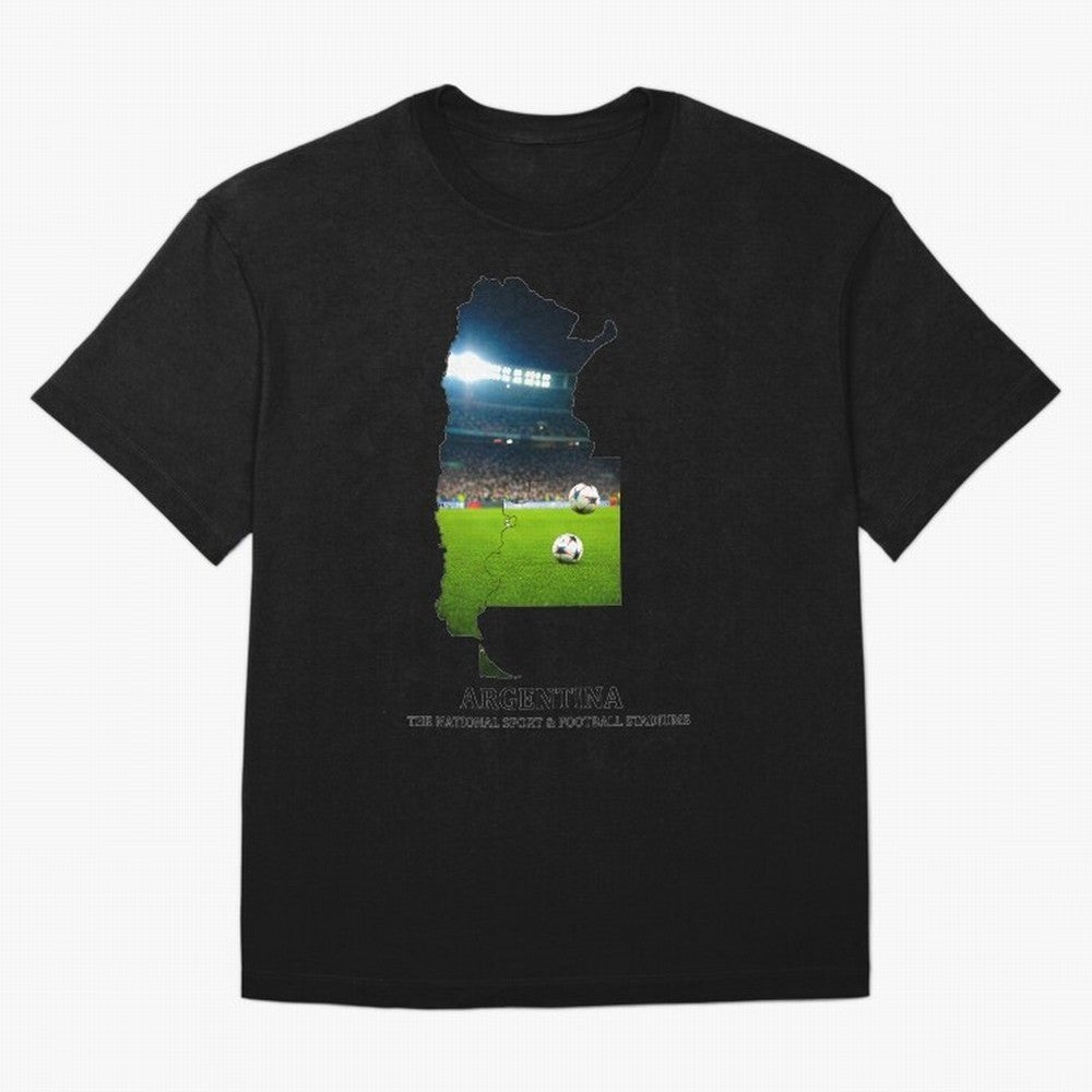 Argentina Map Art - Football Passion & National Stadiums Design Classic T-Shirt Celebrate the Road through the FIFA World Cup 2026 Journey through Cristiano Ronaldo, Haaland and CR7 Highlights, France and Portugal Pride, Retro Football Energy,