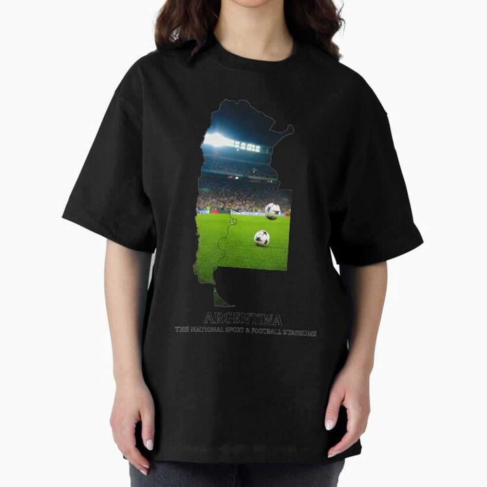 Argentina Map Art - Football Passion & National Stadiums Design Classic T-Shirt Celebrate the Road through the FIFA World Cup 2026 Journey through Cristiano Ronaldo, Haaland and CR7 Highlights, France and Portugal Pride, Retro Football Energy,