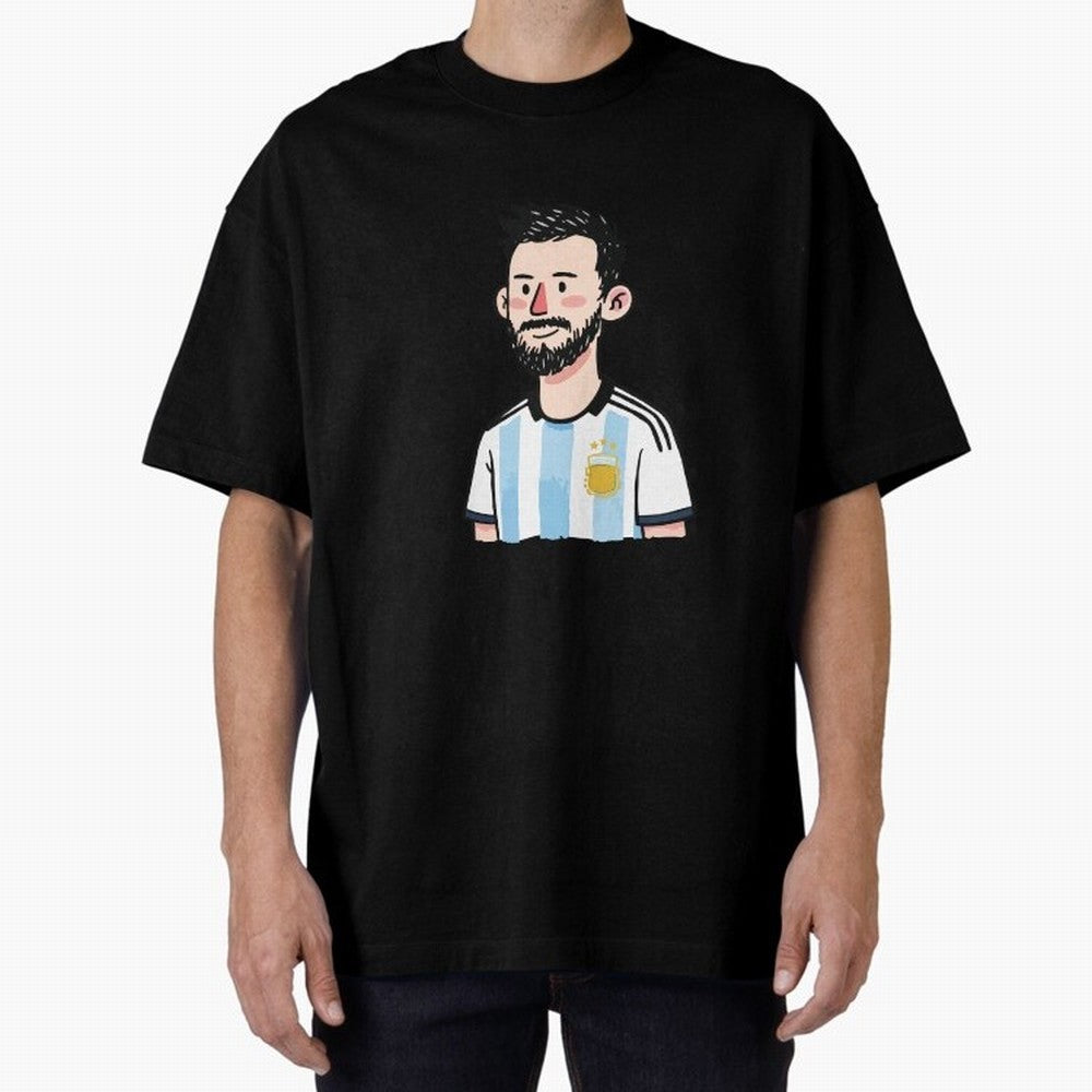 Argentina Soccer Football Player Oversized T-Shirt Support Global Football Passion for FIFA World Cup 2026, Featuring Cristiano Ronaldo, Spain and Netherlands, Soccer Culture, Superstar Moments, National Team Dreams and Competitive Fire; Perfect