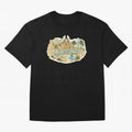Barcelona Souvenir Sagrada Familia and Mosaic Design Oversized T-Shirt Follow the Final Road of FIFA World Cup 2026 Group Stage Driven by Messi and Cristiano Ronaldo, England, France and Netherlands Energy, Worldwide Fan Energy, Dramatic Goals,