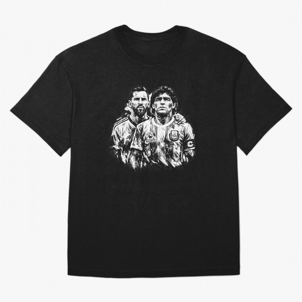 Messi & Maradona ¨C Eternal Legacy Classic T-Shirt Follow the Road to FIFA World Cup 2026 USA Canada Mexico Capturing Messi, Neymar and Mbappe, Spain Energy, Championship Spirit, Famous Goals, Roaring Crowds and International Football Unity;