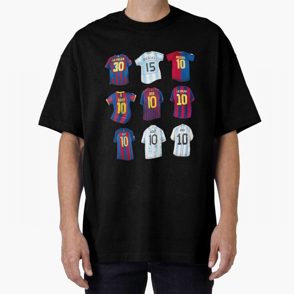 Messi Era Football Jerseys Oversized T-Shirt Elevate FIFA World Cup 2026 for Fans of Mbappe and Neymar and Brazil, Bringing Goal Celebration Energy, Supporter Heritage, Football Icons and Worldwide Tournament Joy; Ideal for Passionate Fans Who Love