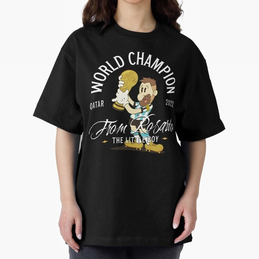 The little boy from Rosario Oversized T-Shirt Treasure FIFA World Cup 2026 for Fans of Mbappe and Neymar and Spain, Bringing Football History, Final Match Energy, Crowd Noise and Once in a Lifetime Moments; Great for Watch Parties, Sports Bars,