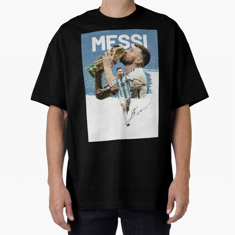 Messi Oversized T-Shirt Support the Legends of Global Football Passion for FIFA World Cup 2026 USA Canada Mexico, Capturing CR7 and Messi, Argentina, France and Brazil, Stadium Memories, Football Loyalty, International Chants and Championship