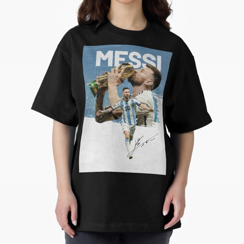 Messi Oversized T-Shirt Support the Legends of Global Football Passion for FIFA World Cup 2026 USA Canada Mexico, Capturing CR7 and Messi, Argentina, France and Brazil, Stadium Memories, Football Loyalty, International Chants and Championship