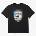 Argentina Vintage Soccer Badge - Campeones 3 Stars Essential T-Shirt Turn Football Passion into Global Football Passion for FIFA World Cup 2026 USA Canada Mexico, Highlighting Messi, CR7 and Mbappe, Brazil, Portugal and Argentina, Vintage Soccer