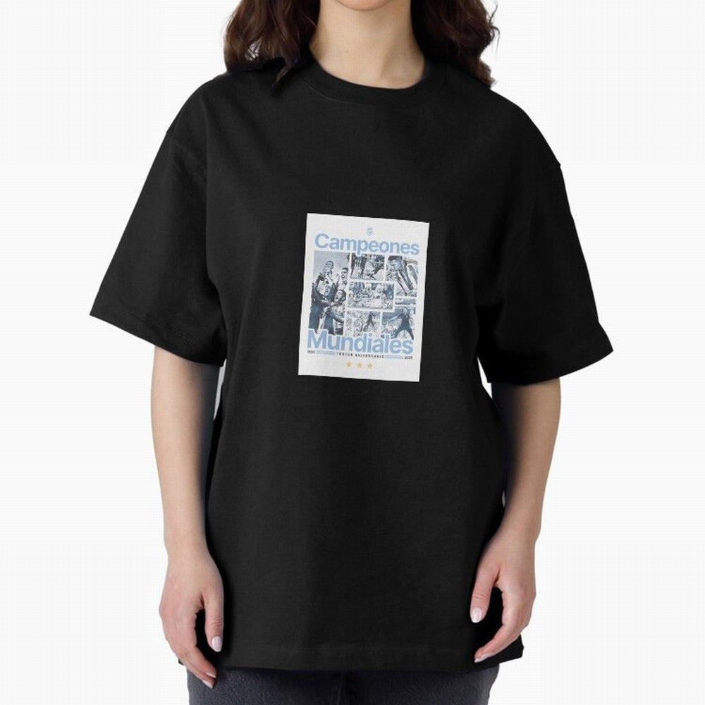 Argentina Qatar 2022 Oversized T-Shirt Live the Energy of FIFA World Cup 2026 Group Stage Spirit, Connected to Germany, Messi, Neymar and Mbappe, Football History, Final Match Energy, Crowd Noise and Once in a Lifetime Moments; Created for Match