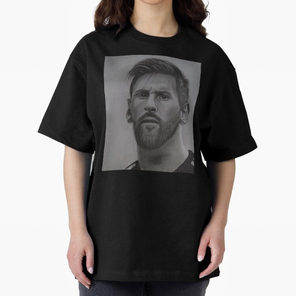 Messi Focused Portrait Art Classic T-Shirt Celebrate the Stars of FIFA World Cup 2026 Spirit, Connected to Brazil, Mbappe and Neymar, Football Festival Excitement, Trophy Ambitions, Country Rivalries and Star Player Buzz; Created for Match Day