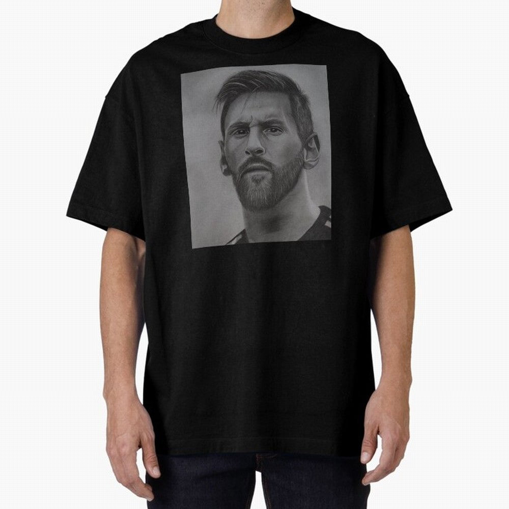 Messi Focused Portrait Art Classic T-Shirt Celebrate the Stars of FIFA World Cup 2026 Spirit, Connected to Brazil, Mbappe and Neymar, Football Festival Excitement, Trophy Ambitions, Country Rivalries and Star Player Buzz; Created for Match Day