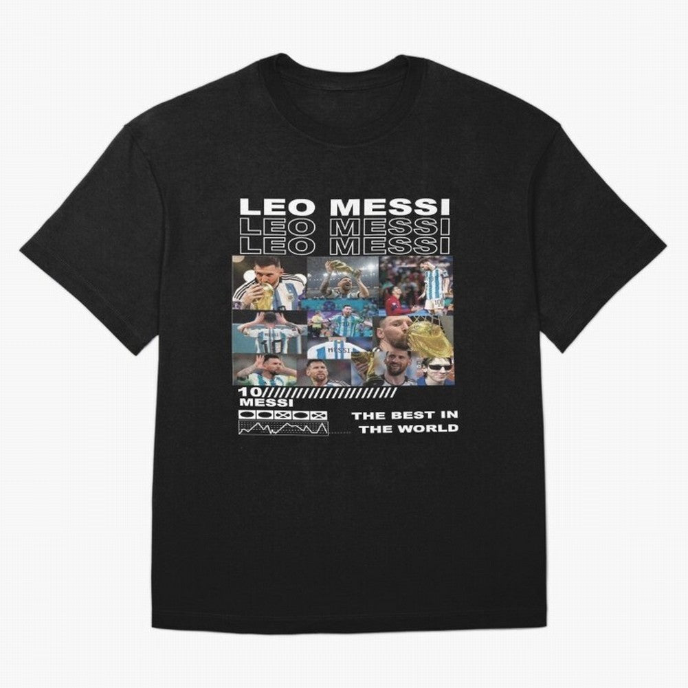 Leo Messi Classic T-Shirt Honor Football Greatness during Global Football Passion for FIFA World Cup 2026 USA Canada Mexico, Inspired by Cristiano Ronaldo, Haaland and CR7, Portugal, Football Festival Excitement, Trophy Ambitions, Country Rivalries