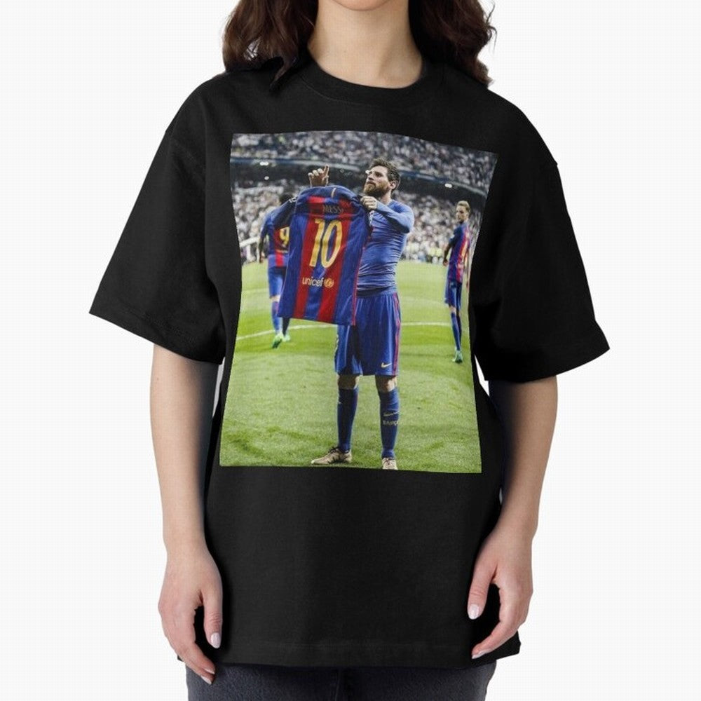 Lional Messi Poster Design Oversized T-Shirt Bring a Champion Mindset to Global Football Passion for FIFA World Cup 2026, with Messi, CR7 and Mbappe, Spain and Netherlands, Tournament Hype, Historic Matchups, Family Viewing Parties and Global