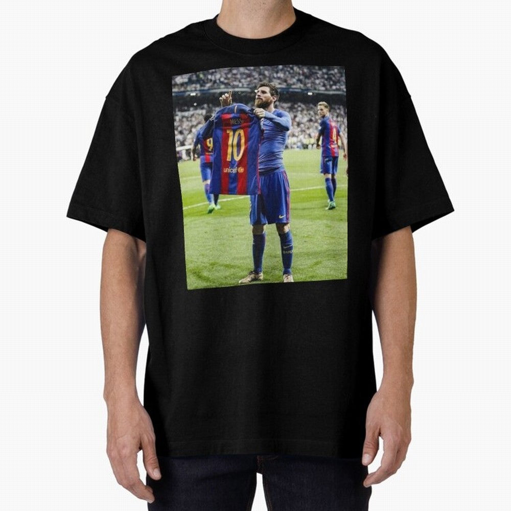 Lional Messi Poster Design Oversized T-Shirt Bring a Champion Mindset to Global Football Passion for FIFA World Cup 2026, with Messi, CR7 and Mbappe, Spain and Netherlands, Tournament Hype, Historic Matchups, Family Viewing Parties and Global