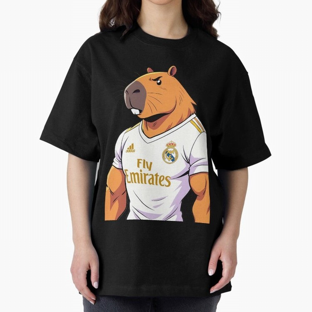 Real Madrid capybara elegant Classic T-Shirt Celebrate Golden Goal Energy in FIFA World Cup 2026 USA Canada Mexico for Fans of Cristiano Ronaldo and Portugal, Spain and Germany, Bringing Game Day Rituals, Football Legends, Country Pride and the