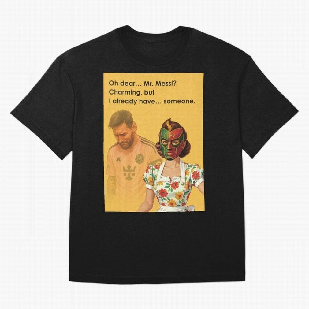 Oh Dear¡­ Mr. Messi ¨C Elegant Housewife CR-7 Meme Art Active T-Shirt Join the Global Buzz around FIFA World Cup 2026 Group Stage Spirit, Featuring England and Germany, Mbappe and Neymar, Football History, Final Match Energy, Crowd Noise and Once