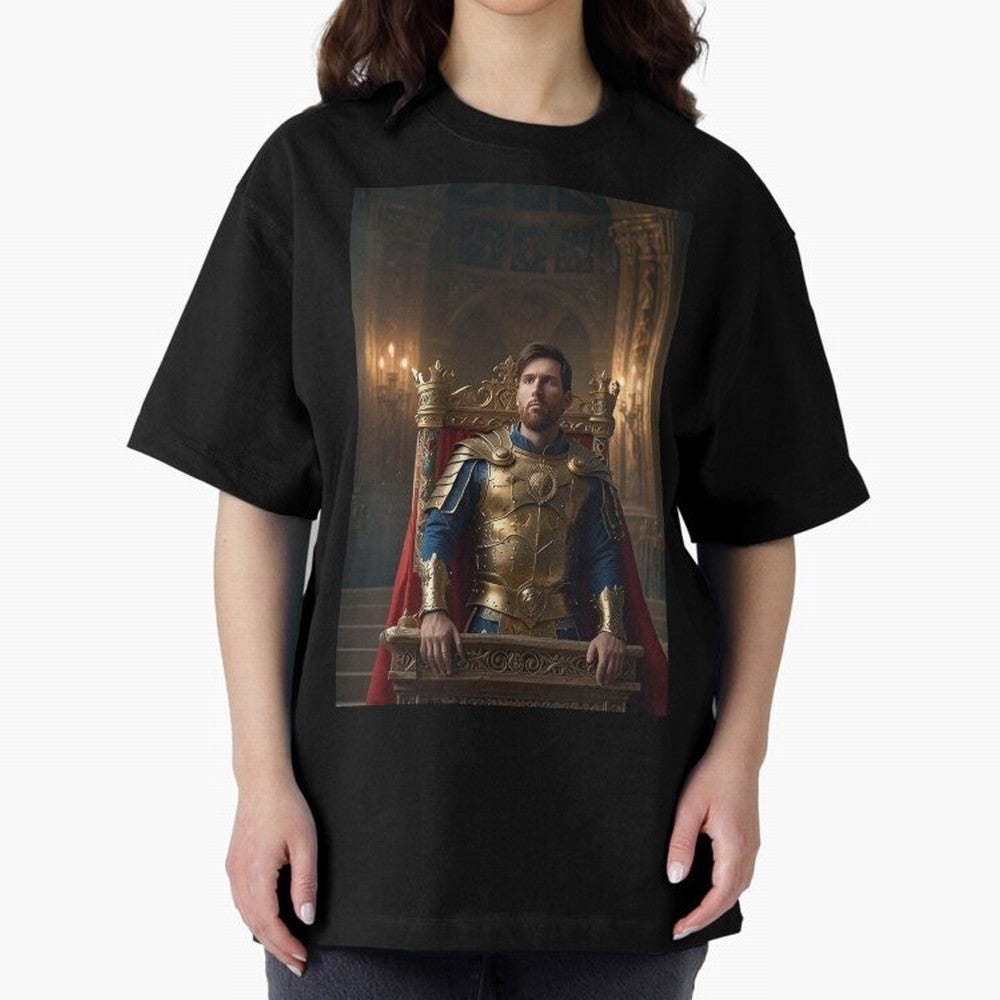Messi the King 1 Oversized T-Shirt Bring Stadium Energy to FIFA World Cup 2026 Group Stage Capturing Haaland, England Energy, Game Day Rituals, Football Legends, Country Pride and the Road to the Final; Ideal for Passionate Fans Who Love Underdog