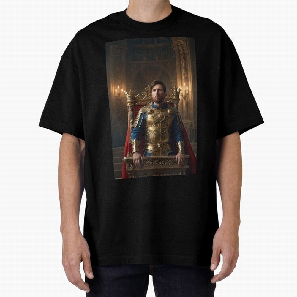Messi the King 1 Oversized T-Shirt Bring Stadium Energy to FIFA World Cup 2026 Group Stage Capturing Haaland, England Energy, Game Day Rituals, Football Legends, Country Pride and the Road to the Final; Ideal for Passionate Fans Who Love Underdog
