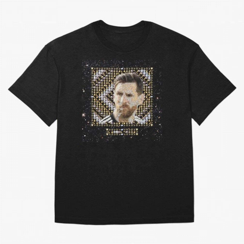 GOAT Emojified ¨C Messi-Inspired Visual Tribute | Legendary Football Grid Art | Iconic Symbolism in Emoji Form Oversized T-Shirt Celebrate Supporters United by Global Football Passion for FIFA World Cup 2026 Group Stage, Featuring Cristiano