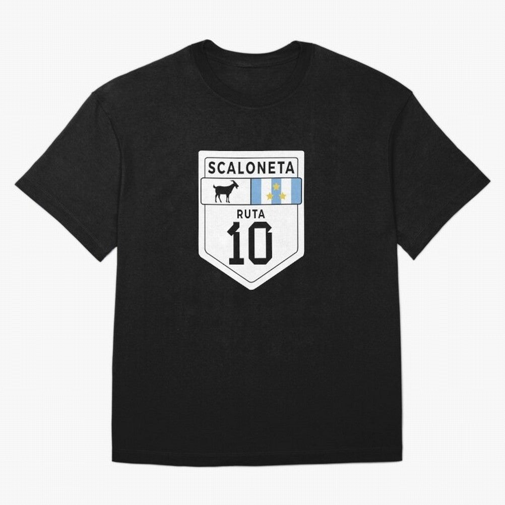 Scaloneta - Messi 10 - Goat Oversized T-Shirt Celebrate Rivalries and Pride in FIFA World Cup 2026 Group Stage for Fans of Messi and Brazil, Bringing Football Passion, Legendary Performances, Festival Vibes and Supporter Community; Ideal for Fans