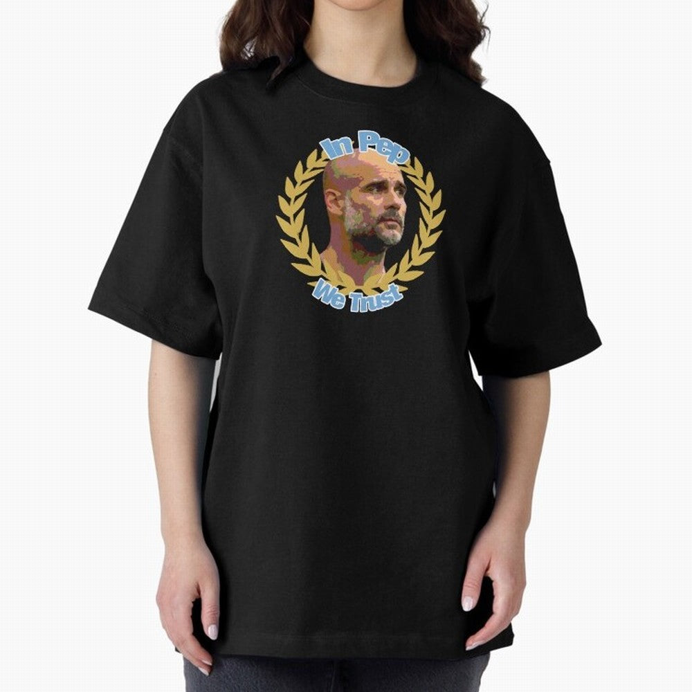 Manchester City - In Pep We Trust Classic T-Shirt Honor Football Greatness during FIFA World Cup 2026 for Fans of Messi, Neymar and Mbappe and Argentina, France and Brazil, Bringing Vintage Soccer Flavor, Modern Football Stars, National Flags and