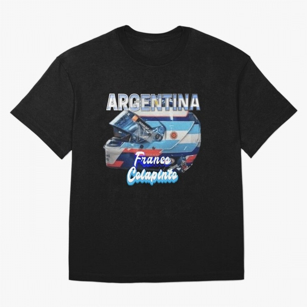 5306 Colapinto Helmet Argentina Oversized T-Shirt Celebrate Rivalries and Pride in FIFA World Cup 2026 USA Canada Mexico Connected to Mbappe and Neymar, Spain Energy, Stadium Chants, National Pride, Trophy Dreams and Unforgettable Football