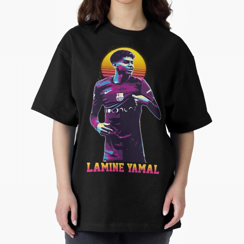 LAMINE YAMAL Oversized T-Shirt Bring Trophy Dreams to Global Football Passion for FIFA World Cup 2026 Group Stage, Driven by Messi, Germany, Stadium Chants, National Pride, Trophy Dreams and Unforgettable Football Memories; Made for Die Hard