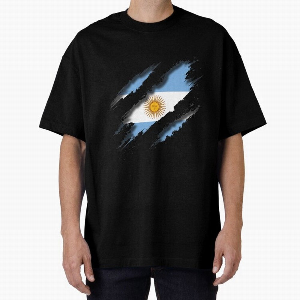 Argentina Tearing a New One Oversized T-Shirt Celebrate the Road through Global Football Passion for FIFA World Cup 2026 USA Canada Mexico, Centered on Neymar, France, Worldwide Fan Energy, Dramatic Goals, Stadium Lights and Championship