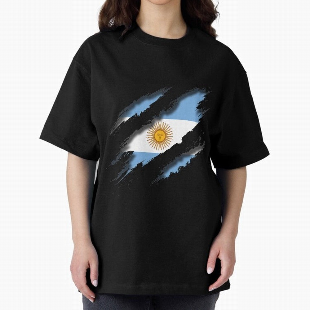 Argentina Tearing a New One Oversized T-Shirt Celebrate the Road through Global Football Passion for FIFA World Cup 2026 USA Canada Mexico, Centered on Neymar, France, Worldwide Fan Energy, Dramatic Goals, Stadium Lights and Championship