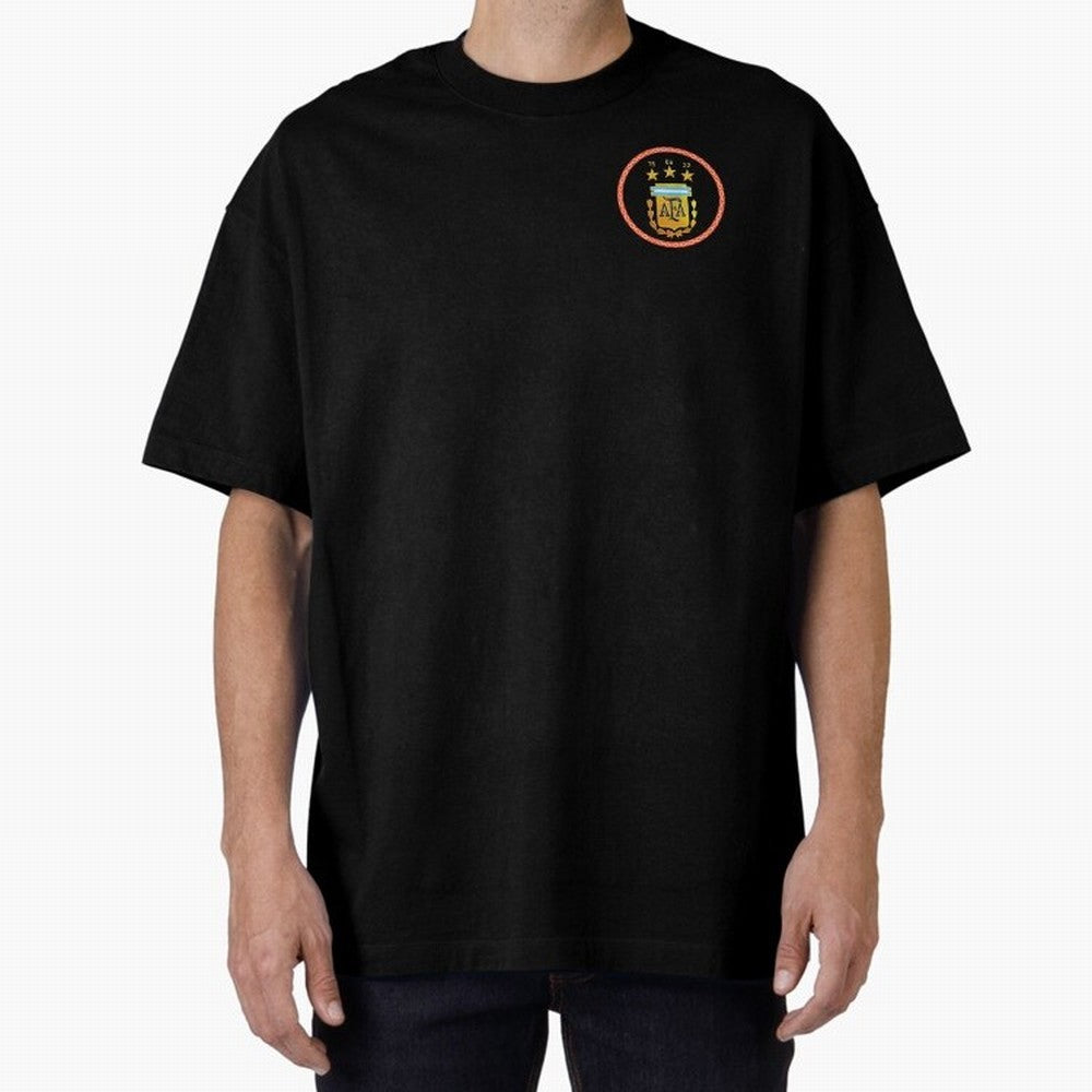 AFA ARGENTINA CHAMPION 2022 Oversized T-Shirt Bring Home FIFA World Cup 2026 Group Stage for Fans of Mbappe and Neymar and Spain and Netherlands, Bringing Stadium Memories, Football Loyalty, International Chants and Championship Tradition; Great