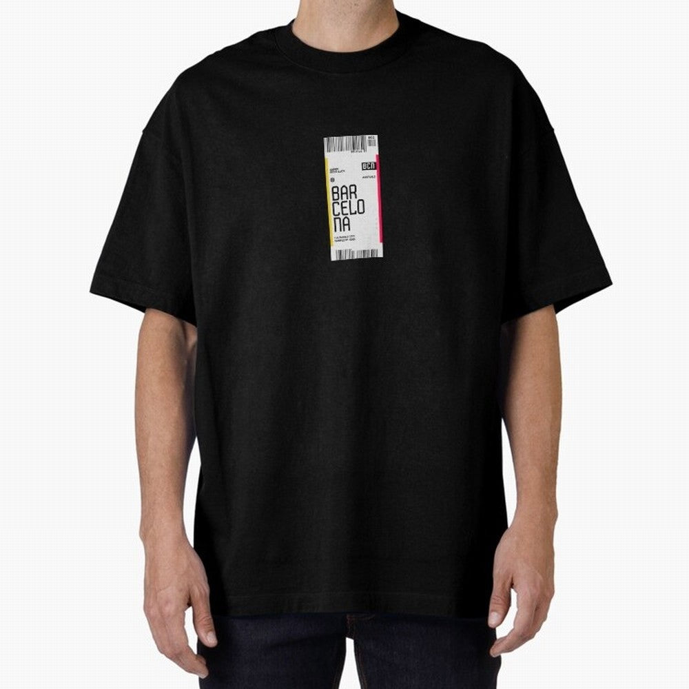 Barcelona Boarding Pass Sparin Travel Ticket Classic T-Shirt Stand Proud for FIFA World Cup 2026 USA Canada Mexico for Fans of Neymar, Haaland and Cristiano Ronaldo and Germany, Bringing Game Day Rituals, Football Legends, Country Pride and the
