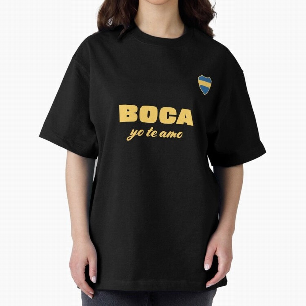 BOCA JUNIORS I LOVE YOU Fitted V-Neck T-Shirt Fuel Your Fan Pride for FIFA World Cup 2026 Spirit, Featuring Portugal, Haaland and Mbappe, Supporter Pride, Iconic Celebrations, Legendary Names and Global Match Day Energy; Made for Collectors Who
