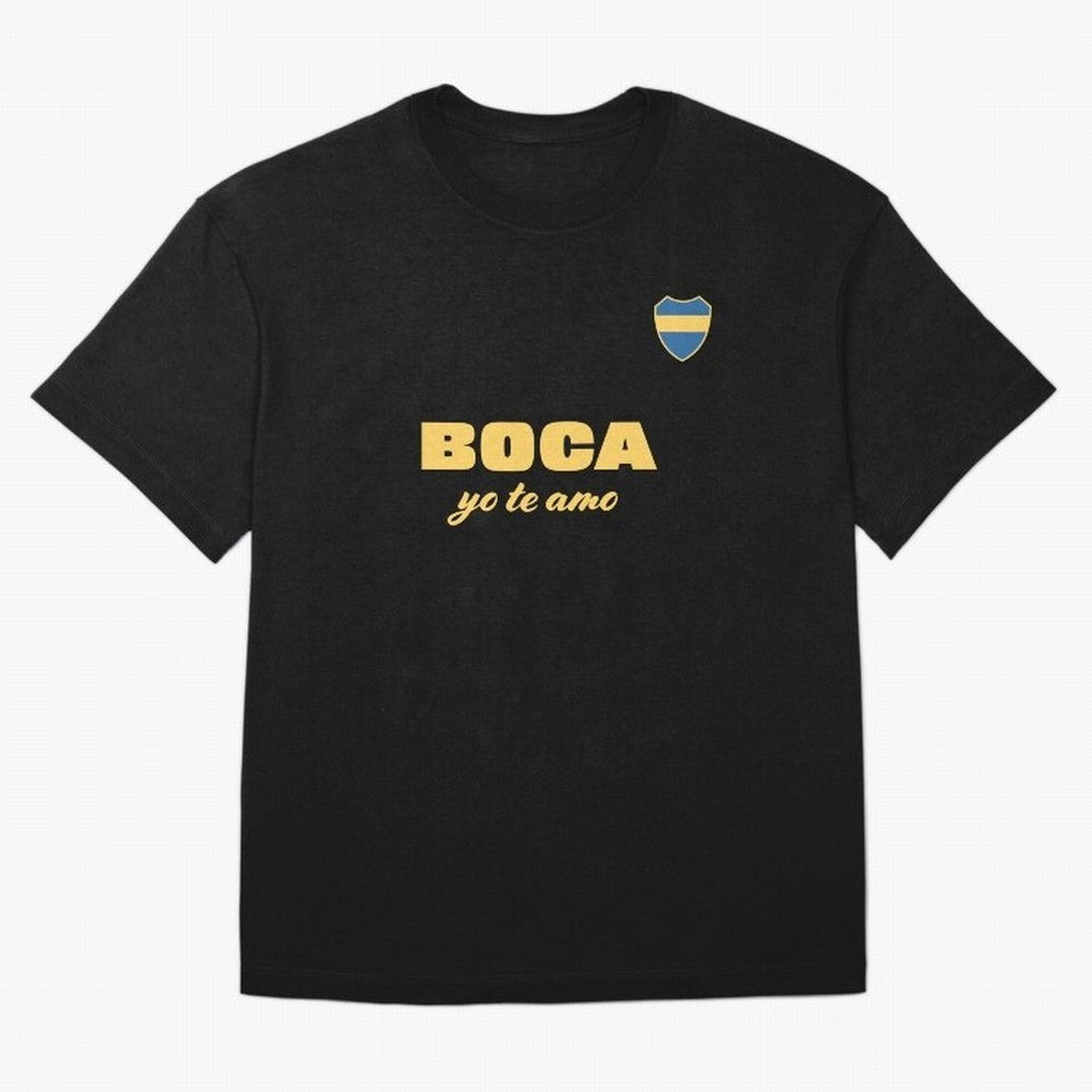 BOCA JUNIORS I LOVE YOU Fitted V-Neck T-Shirt Fuel Your Fan Pride for FIFA World Cup 2026 Spirit, Featuring Portugal, Haaland and Mbappe, Supporter Pride, Iconic Celebrations, Legendary Names and Global Match Day Energy; Made for Collectors Who