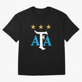 AFA logo - Argentina (light blue, white & gold) Oversized T-Shirt Feel International Energy from Global Football Passion for FIFA World Cup 2026, Highlighting Messi, Neymar and Mbappe, Brazil, Portugal and Argentina, Football Festival Excitement,
