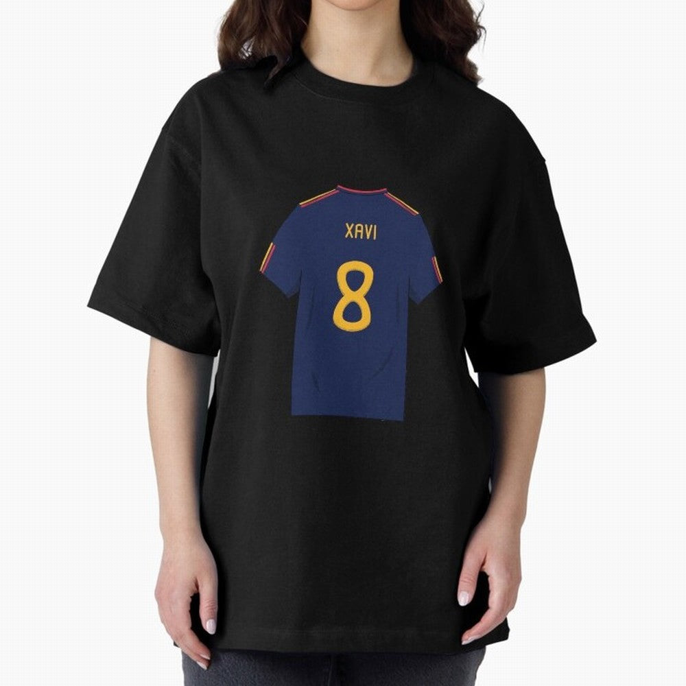 Xavi World Cup 2010 Jersey Oversized T-Shirt Bring Trophy Dreams to FIFA World Cup 2026 Inspired by Messi, Netherlands Energy, Vintage Soccer Flavor, Modern Football Stars, National Flags and Final Night Emotion; Created for Match Day Parties,