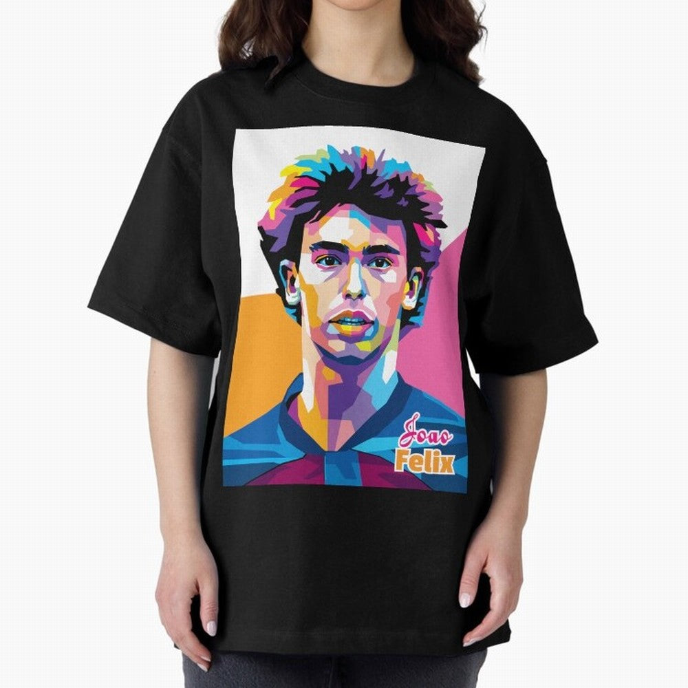Joao Felix in WPAP Style Oversized T-Shirt Show Your Tournament Heart for FIFA World Cup 2026 USA Canada Mexico Spirit, Featuring England, France and Netherlands, Cristiano Ronaldo, Soccer Culture, Superstar Moments, National Team Dreams and