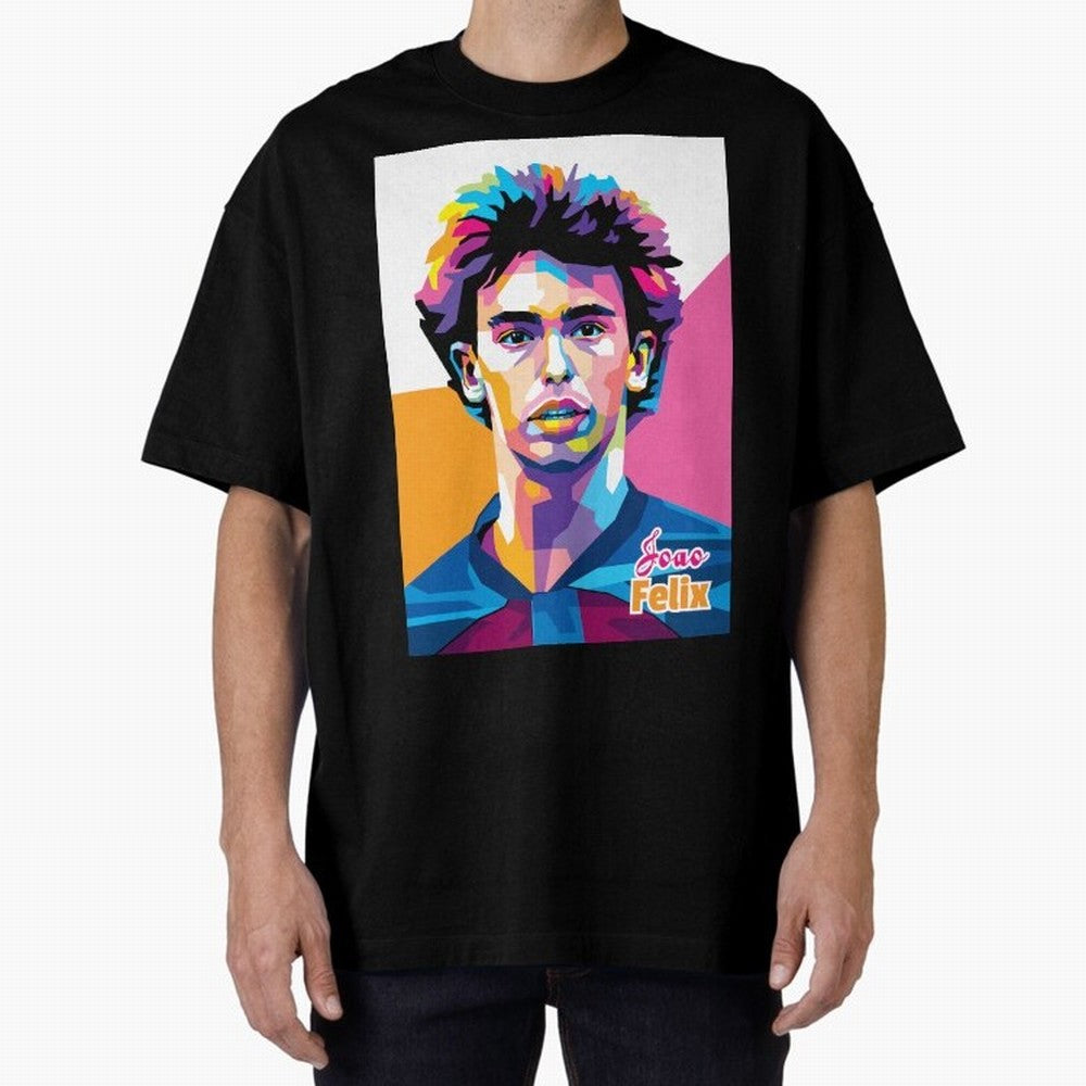 Joao Felix in WPAP Style Oversized T-Shirt Show Your Tournament Heart for FIFA World Cup 2026 USA Canada Mexico Spirit, Featuring England, France and Netherlands, Cristiano Ronaldo, Soccer Culture, Superstar Moments, National Team Dreams and