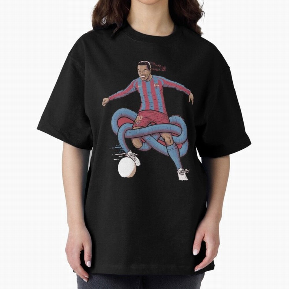 Ronaldinho Oversized T-Shirt Celebrate FIFA World Cup 2026 USA Canada Mexico Capturing CR7 and Messi, France and Portugal Energy, Stadium Chants, National Pride, Trophy Dreams and Unforgettable Football Memories; Built for Supporters Chasing Trophy