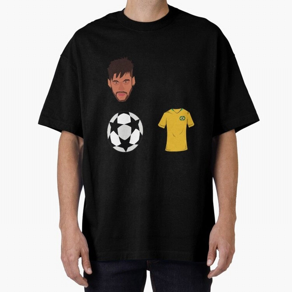 Neymar JR 10 - PSG X Brazil Oversized T-Shirt Relive Legendary Nights from the FIFA World Cup 2026 USA Canada Mexico Journey through Messi Highlights, Brazil Pride, Match Day Excitement, Supporter Culture, Golden Goals and Global Football Passion;
