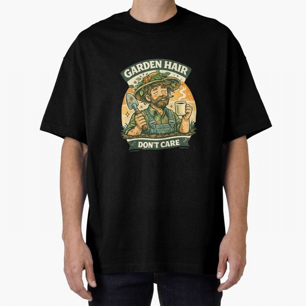 Garden Hair Don't Care - Funny Retro Gardener for Men Classic T-Shirt Bring World Football Passion into Global Football Passion for FIFA World Cup 2026 USA Canada Mexico, Capturing Cristiano Ronaldo, England and Germany, Stadium Memories, Football