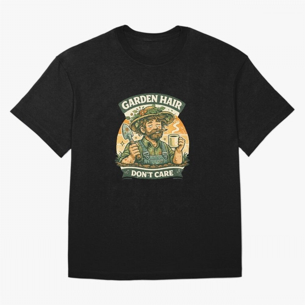 Garden Hair Don't Care - Funny Retro Gardener for Men Classic T-Shirt Bring World Football Passion into Global Football Passion for FIFA World Cup 2026 USA Canada Mexico, Capturing Cristiano Ronaldo, England and Germany, Stadium Memories, Football