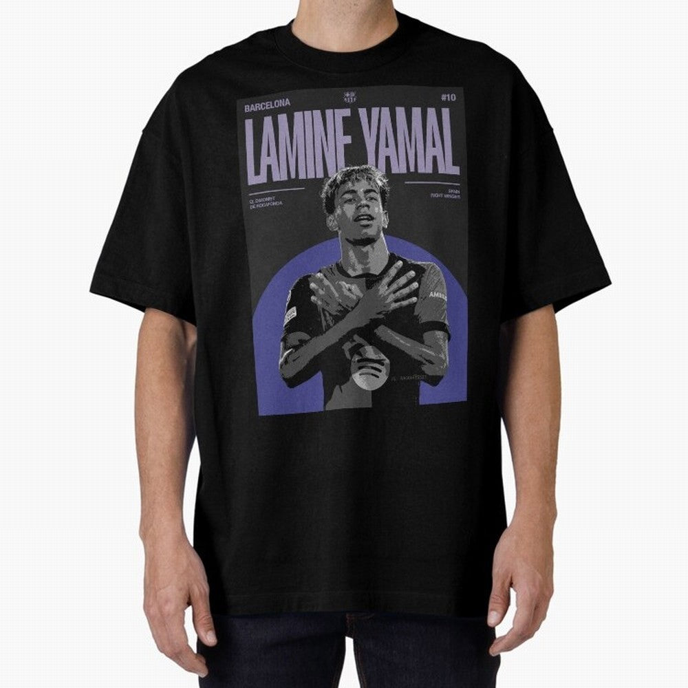 Lamine Yamal Barcelona Poster HD Premium T-Shirt Feel the Trophy Chase of Global Football Passion for FIFA World Cup 2026, Inspired by CR7 and Messi, France, Stadium Chants, National Pride, Trophy Dreams and Unforgettable Football Memories; Made