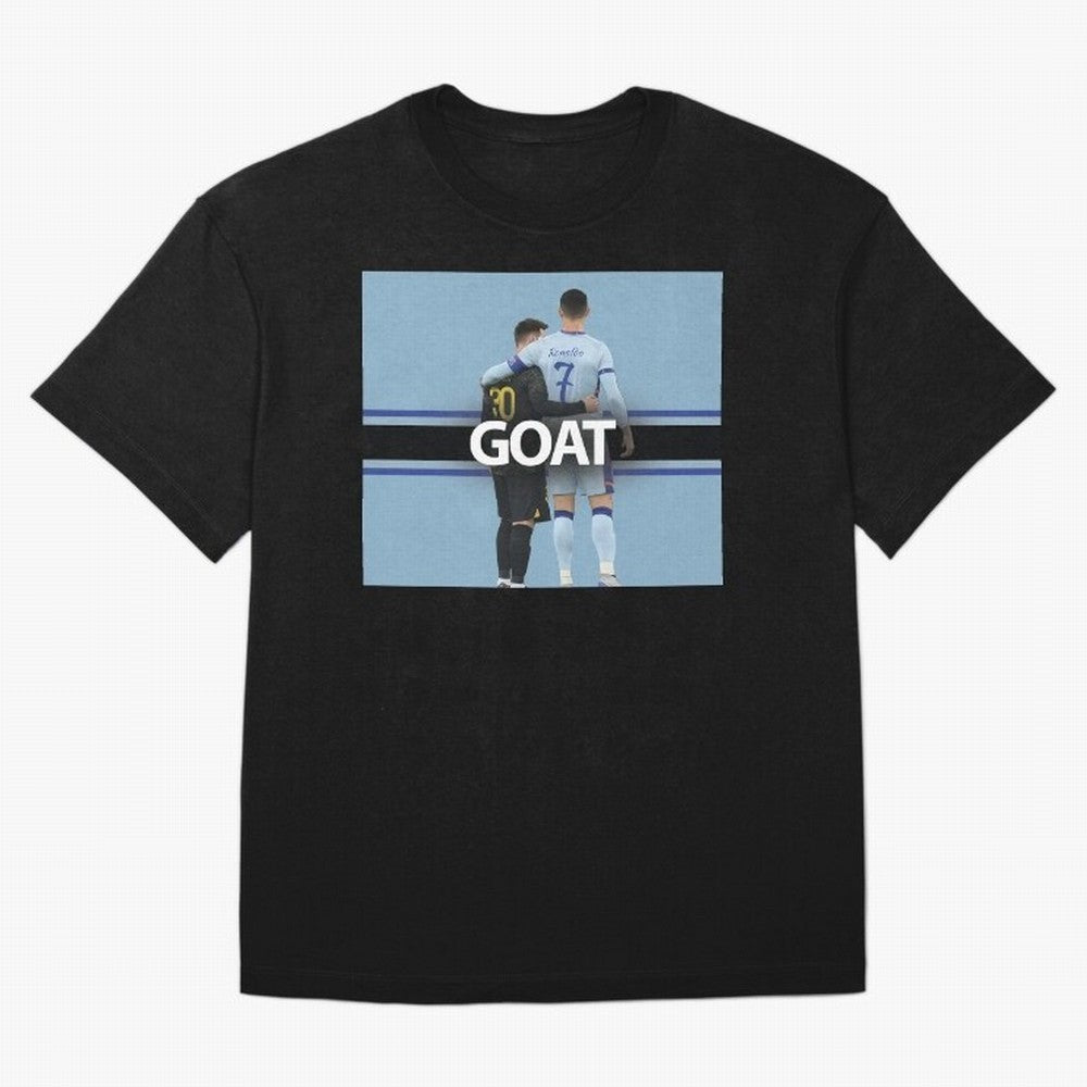 The Two Goats Messi & Ronaldo Premium T-Shirt Share the Excitement of Match Day Hype around FIFA World Cup 2026 USA Canada Mexico, Messi, Neymar and Mbappe, Spain and Netherlands, Sports Nostalgia, International Competition, Famous Players and