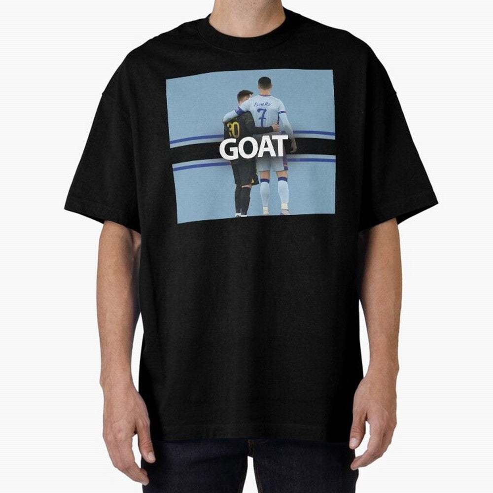 The Two Goats Messi & Ronaldo Premium T-Shirt Share the Excitement of Match Day Hype around FIFA World Cup 2026 USA Canada Mexico, Messi, Neymar and Mbappe, Spain and Netherlands, Sports Nostalgia, International Competition, Famous Players and