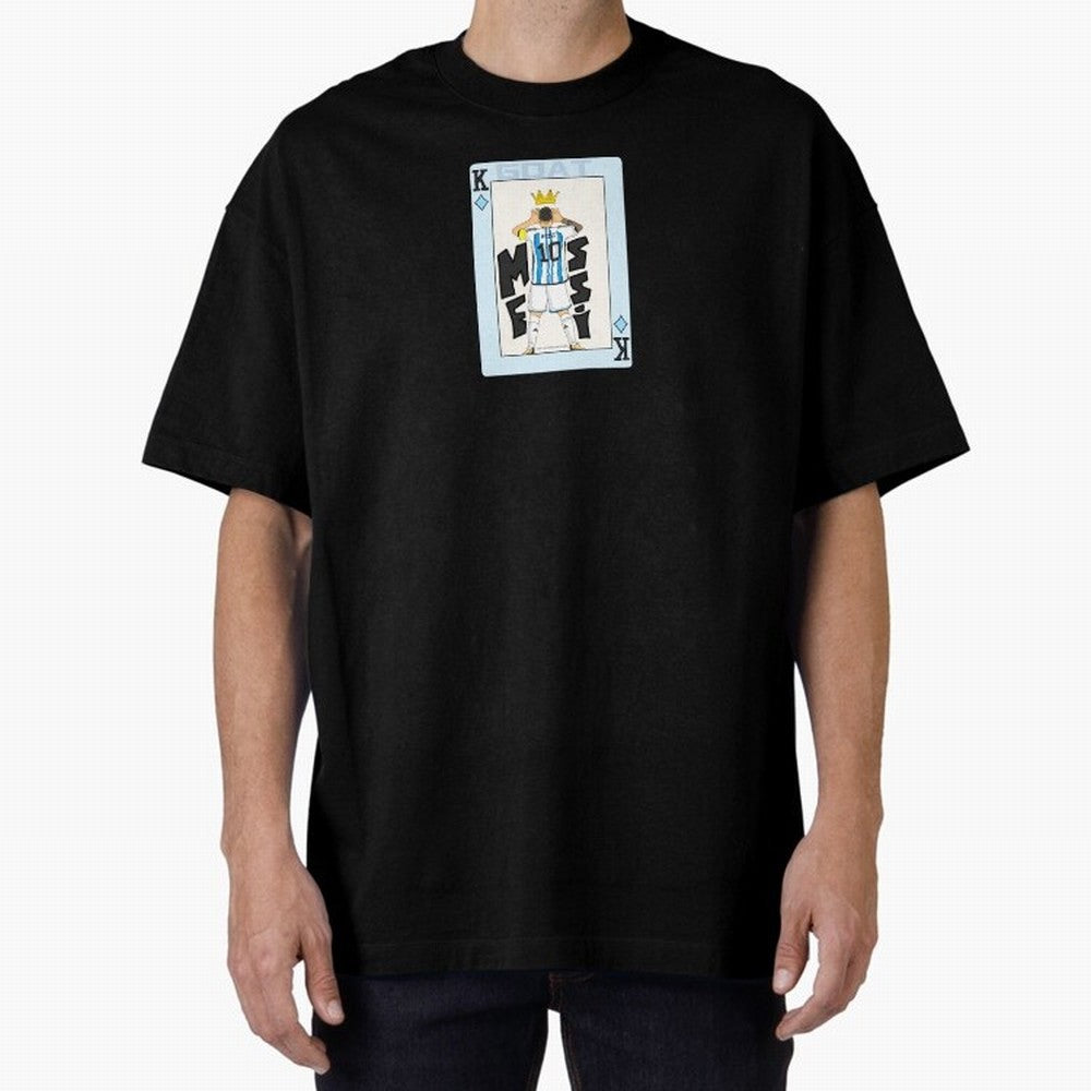 Deck of cards Messi Premium T-Shirt Share Global Football Passion for FIFA World Cup 2026, Highlighting Cristiano Ronaldo, Netherlands, Football Festival Excitement, Trophy Ambitions, Country Rivalries and Star Player Buzz; Perfect for Fans,