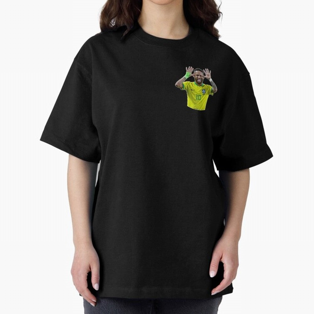 Neymar Oversized T-Shirt Support FIFA World Cup 2026 Spirit, Celebrating England, France and Netherlands, Cristiano Ronaldo, Haaland and CR7, Global Supporter Spirit, Legendary Goals, National Colors and Tournament Celebration; Ideal for Football