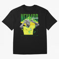 Neymar Jr. Oversized T-Shirt Bring a Vintage Feel to FIFA World Cup 2026 Spirit, Capturing England, France and Netherlands, Mbappe, Vintage Soccer Flavor, Modern Football Stars, National Flags and Final Night Emotion; Great for Watch Parties,