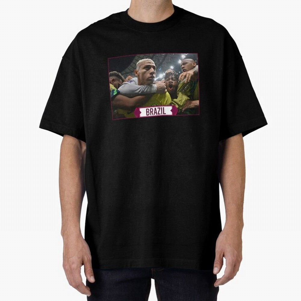 Brazil World Cup Oversized T-Shirt Make Every Match About FIFA World Cup 2026 USA Canada Mexico for Fans of Neymar and Argentina, France and Brazil, Bringing Game Day Rituals, Football Legends, Country Pride and the Road to the Final; Great for